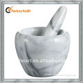 White marble stone mortar pestle set(YL-U011)